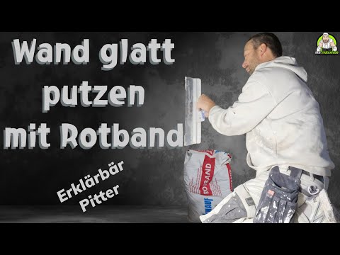 Plaster the wall smoothly with Knauf Rotband - Erklärbär Pitter
