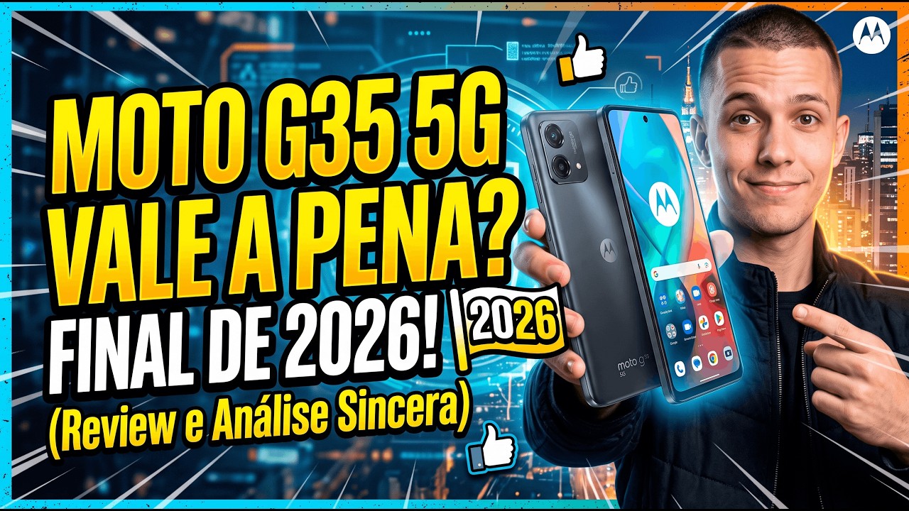 Miniatura da avaliação em vídeo de Smartphone MOTOROLA Moto G35 5G 12GB RAM 128GB