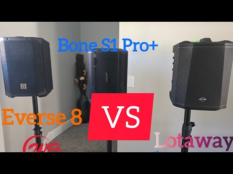 Comparing Three Battery Powered PA Speakers Everse 8, Bose S1 Pro+ and Lotaway Y1X-120