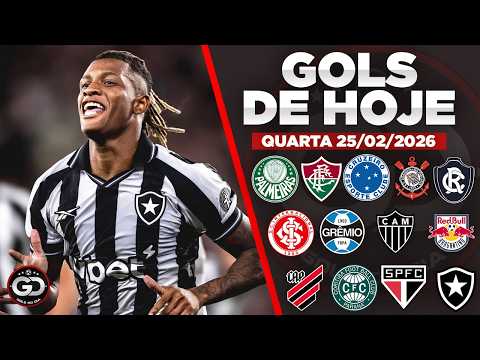 🥅 TODOS OS GOLS DESTA QUARTA 25/02/2026, GOLS DO BRASILEIRÃO, GOLS DE HOJE, GOLS DA RODADA(COMPLETO)