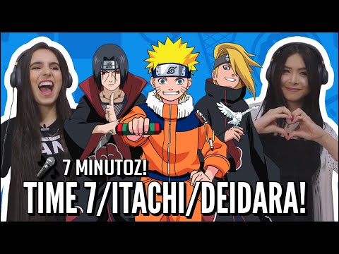 JOVENS REAGEM A RAP DO SASUKE E ITACHI, RAP DO TIME 7, RAP DO DEIDARA - 7 MINUTOZ