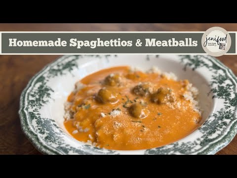 HOMEMADE SPAGHETTIOS & MEATBALLS - GF & Kid Friendly, your little people will LOVE these:)
