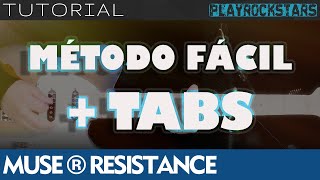 como tocar RESISTANCE en guitarra MUSE ? TUTORIAL / ACORDES / SOLO / RITMO / TABS