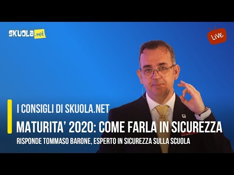 Maturità 2020 in sicurezza: risponde l’esperto Tommaso Barone