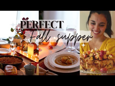 A perfect fall supper - 3 easy, earthy and cozy recipes: carrot soup, mushroom casserole, apple cake