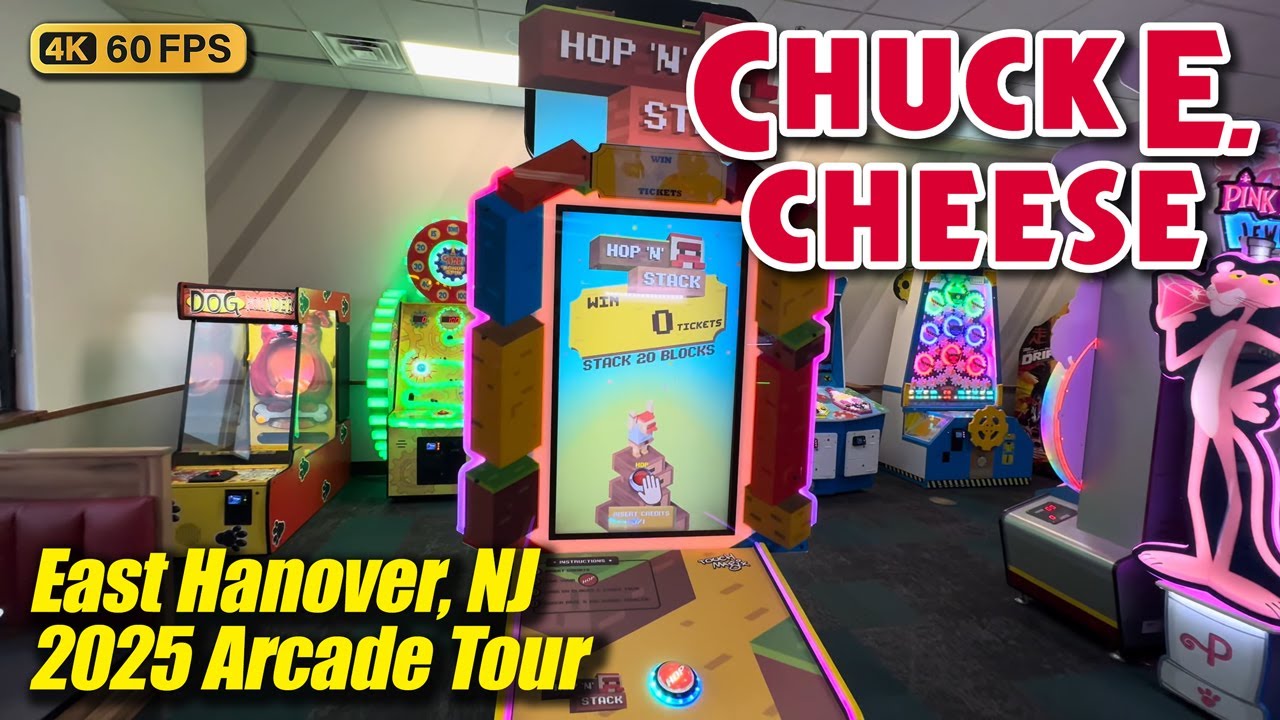 2 floors of Chuck E. Cheese! (East Hanover NJ), new January 2025 arcade tour, full 4K walkthrough