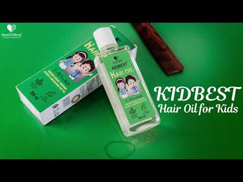 Liquid natural kidbest organic hair oil, packaging type: bot...