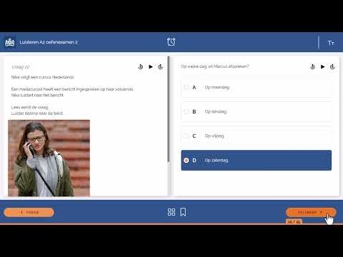 Luisteren examen A2 (nieuw systeem) 5 vragen