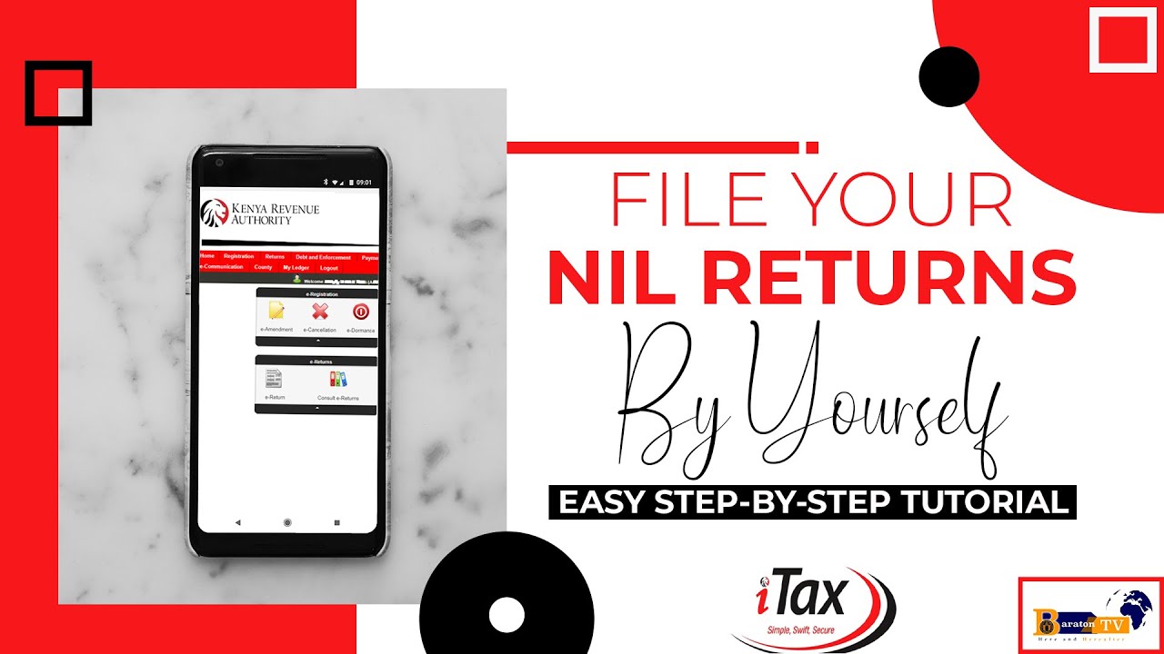 File your KRA NIL Returns by Yourself on itax - Tutorial 2021 | Baraton TV