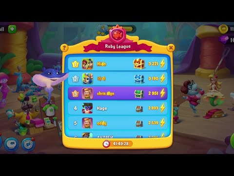 @Fishdom Level 5895 - 5896. Got Temporary 3rd Rank in Ruby League.