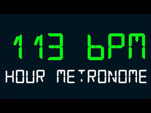 113 BPM (Beats Per Minute) Hour Metronome
