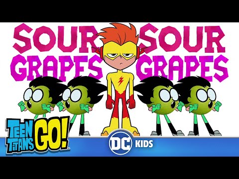 Teen Titans Go! | Sing Along: Sour Grapes By Robin | @dckids