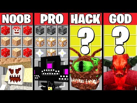 Minecraft Battle: MONSTER BOSS CRAFTING CHALLENGE - NOOB vs PRO vs HACKER vs GOD ~ Animation