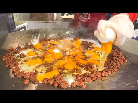 Famous Street Food Iron Toast in Istanbul | Egg and Sausage Toast