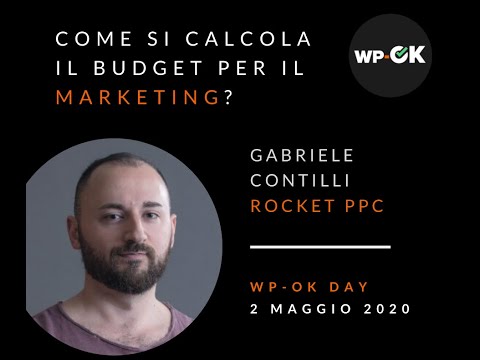 , title : 'Come si calcola il budget per il marketing - con Gabriele Contilli (Rocket PPC)'