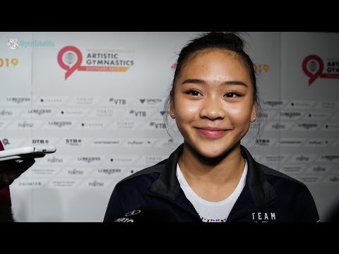 Sunisa Lee (USA) Interview 2019 Worlds Stuttgart - Uneven Bars Final
