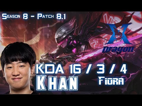 KZ Khan FIORA vs CAMILLE Top - Patch 8.1 KR Ranked