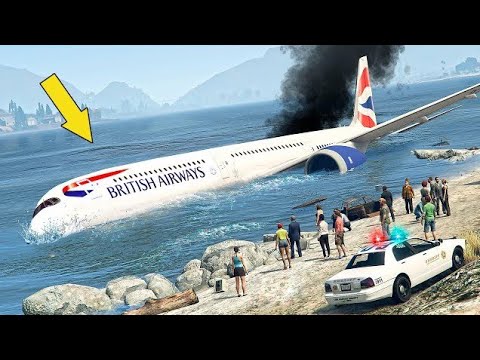 A380 Runway Overrun Emergency Landing - GTA 5 