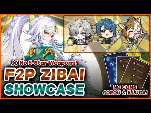Zibai F2P Lunar-Crystallize Team Showcase | 4★ Weapons Only | Creator Server | Genshin Impact
