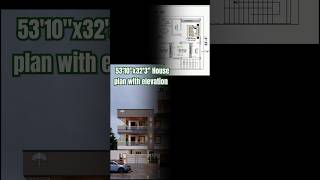 Create a stunning 53'10x32'3 residential house plan 🏠 with Elevation Design #elevation