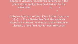 Apparent viscosity