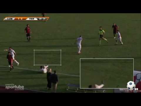 L'espulsione di Oggiano in Lumezzane Fano 1-2