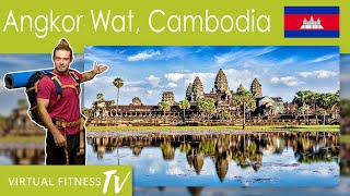 Scenic Virtual Walking Tour Temple Complex around Angkor Wat, Cambodia