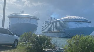 Watching the Massive Cruise Ships Go By with a little grilling on the side