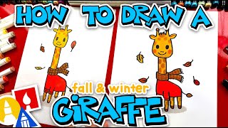 How To Draw A Fall And Winter Giraffe