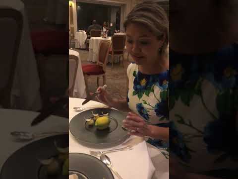 La Chèvre d'Or Restaurant in Éze France, Michelin Restaurant Signature Dessert