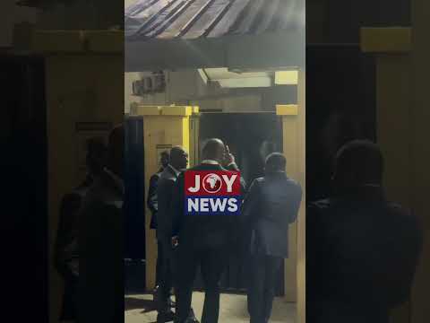 Lawyer Samuel Atta Akyea walks away visibly unhappy after being denied entry to EOCO premises