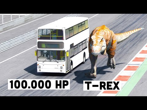 100.000 HP BUS vs Tyrannosaurus Rex at Special Stage Route X