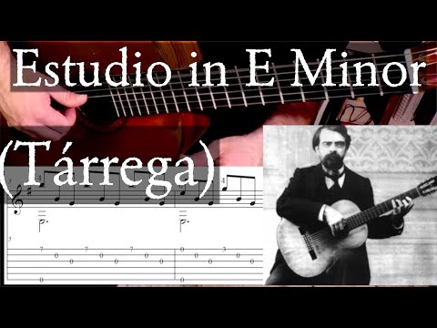 ESTUDIO IN E MINOR - With Tremolo - Full Tutorial with TAB - Francisco Tarrega - Fingerstyle Guitar