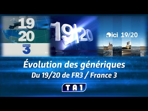 Évolution des génériques du 19/20 de FR3 / France 3