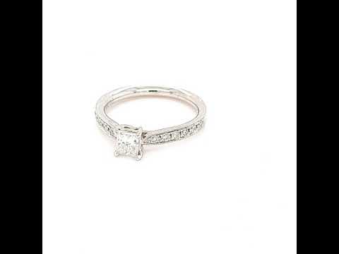 18ct white gold diamond engagement ring.