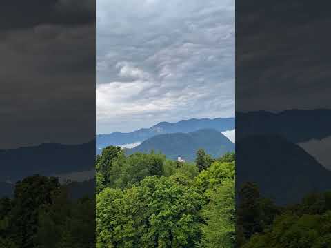 Cloudy skies over Bled 🇸🇮 || Nature Beauty ❤️ #amazing #beautiful #travel #shorts