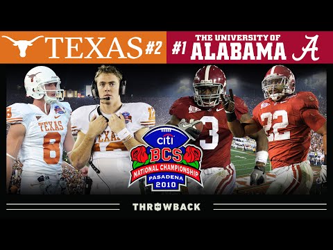 Saban's 1st Bama Title! (#2 Texas vs. #1 Alabama 2010 BCS Championship)