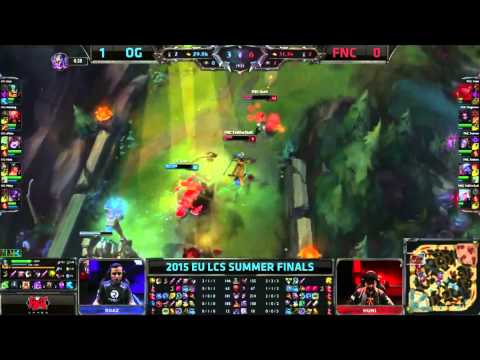 EU LCS Summer Playoffs Final 2015 | FNC vs OG dive (fail)