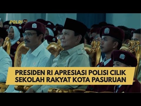 PRESIDEN RI APRESIASI POLISI CILIK SEKOLAH RAKYAT KOTA PASURUAN