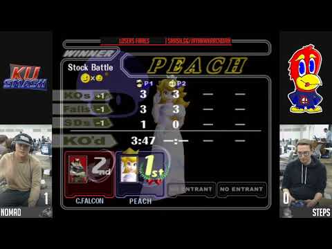 Jayhawk Arcadian SSBM - Nomad (C. Falcon) Vs. Steps (Peach) Losers Finals