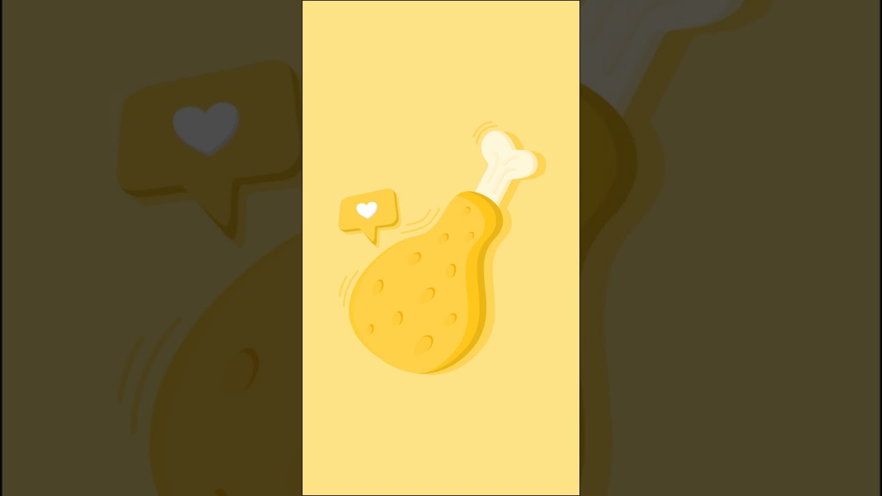 Fried chicken vector illustration #shorts