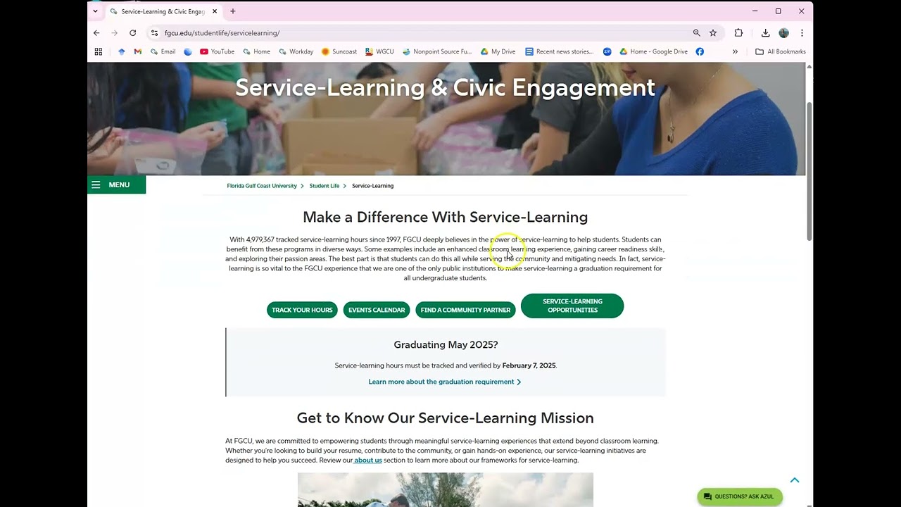 FGCU Service learning for community partners