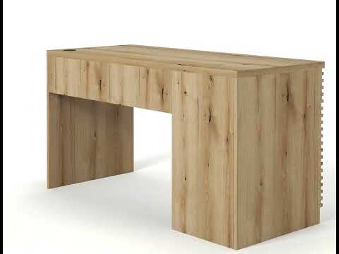 Bureau en bois ARITA – 120 ou 140 cm – Chêne artisan