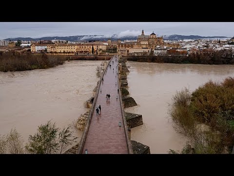 Video Thumbnail: Storm aftermath: aerial footage shows widespread flooding in Spain’s Andalusia