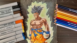 Drawing IKARI Goku / 怒り悟空描いてみた