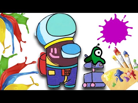 FUNNY COLORING ABOUT SKIN AMONG US AND ROBOT!