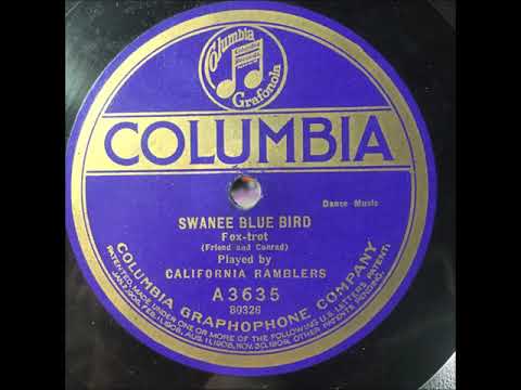 California Ramblers "Swanee Blue Bird" 1922 Society Dance Band 78 RPM