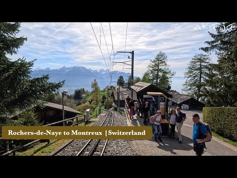 Driver View - Rochers de Naye to Montreux Switzerland | Train Cab Ride | 4K HDR Video