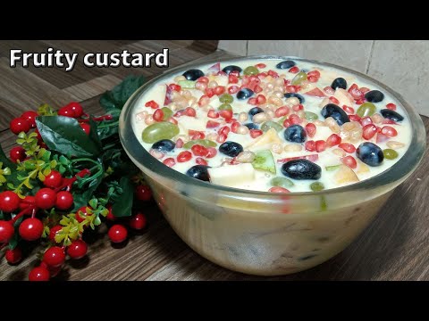 Fruit Custard Trifle Recipe | Custard Trifle Pudding Recipe | Fruit Custard Recipe Daily mubina vlog