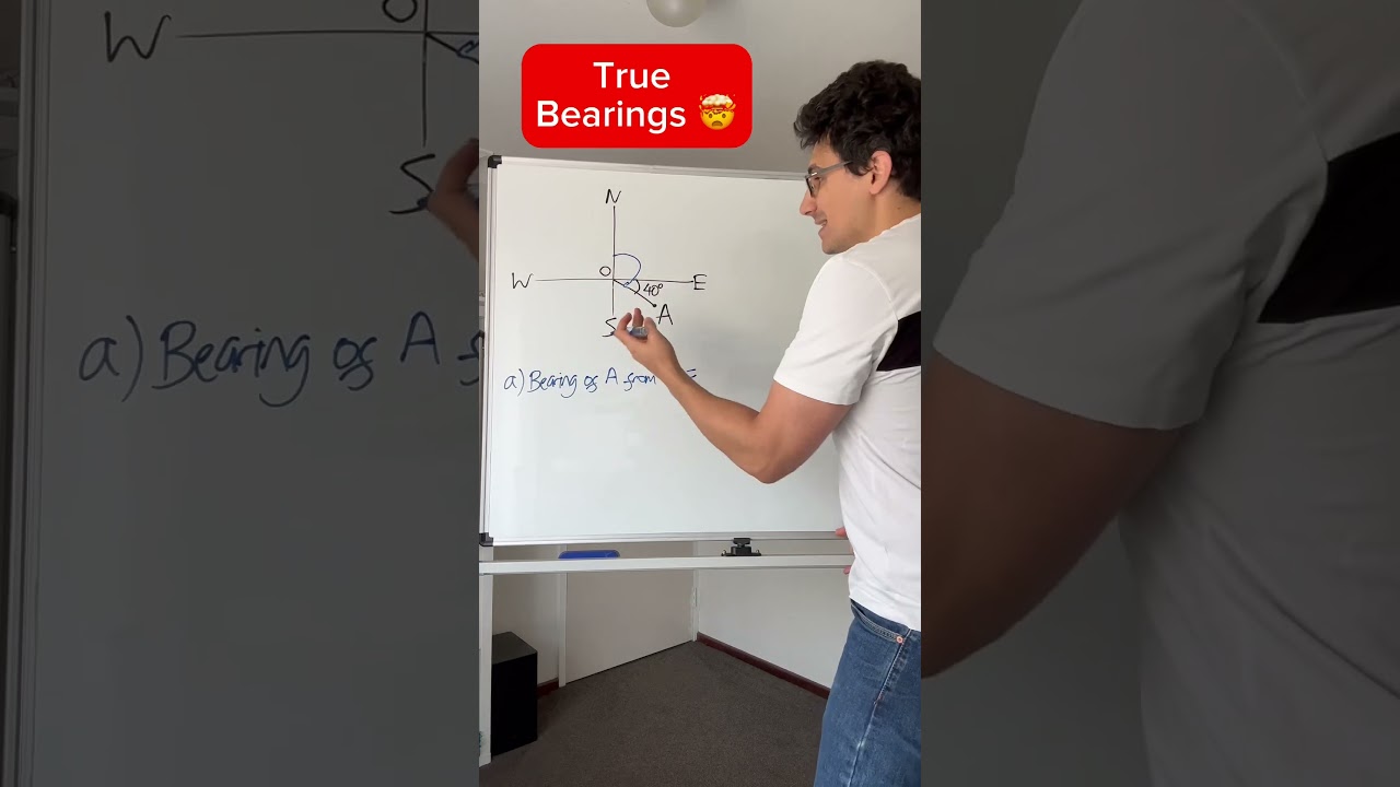 Understanding True Bearings!             #maths #maths #bearings